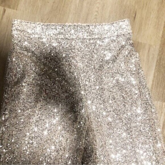 Banana Republic Women’s High Rise Wide Leg Sequin Pants - Size Large - Picture 5 of 11